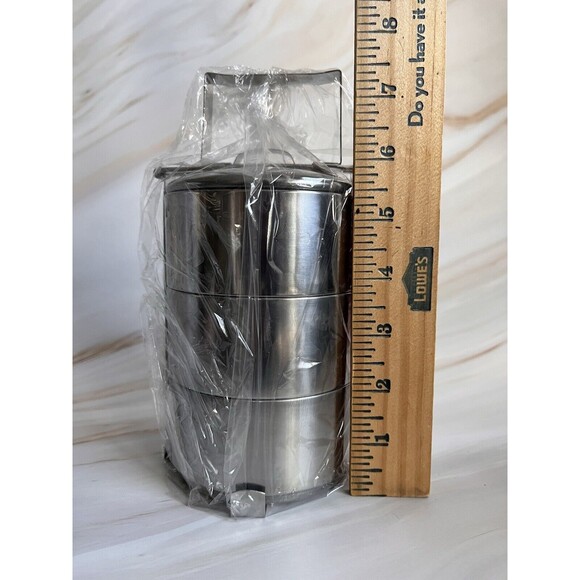 Stainless Steel Bento Box  Izumi Portable 3 Tier 10cm - Picture 4 of 9